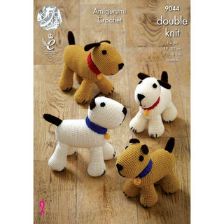 KC9044 Amigurumi Crocheted Dogs Knitted with Merino DK