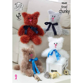 KC9049 Cats Knitted with Tinsel Chunky