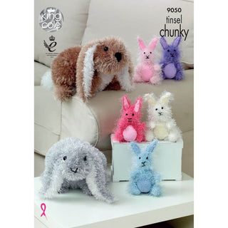 KC9050 Rabbits Knitted with Tinsel Chunky