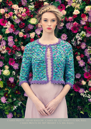 L10-01 Ladies Cardigan Cassia Prints