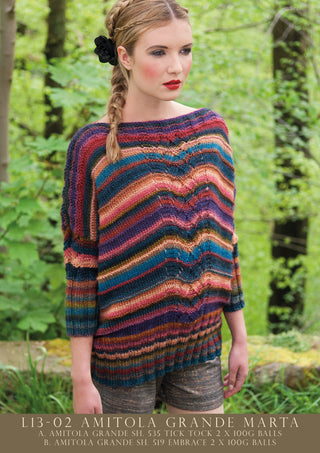 L13-02 Ladies Striped Jumper Amitola Grande