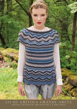 L13-03 Ladies Striped Top Amitola Grande