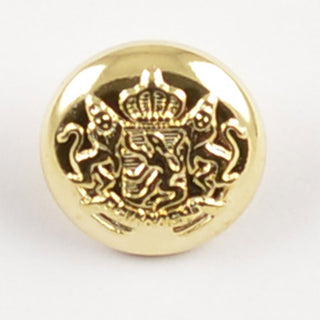 Golden Metal-Look Shank Buttons with Crest