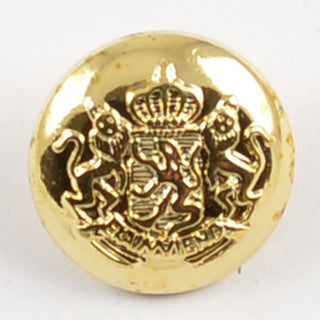 Golden Metal-Look Shank Buttons with Crest