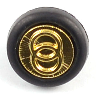 Black and Gold Logo Shank Button 15mm