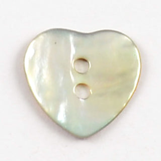 Mother of Pearl Heart Shaped Buttons 15mm