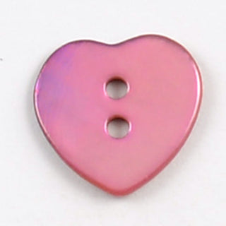 Mother of Pearl Heart Shaped Buttons 15mm