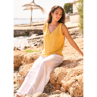 MIP109 Reverie Vest in Mode at Rowan Cotton DK or Alpaca Haze