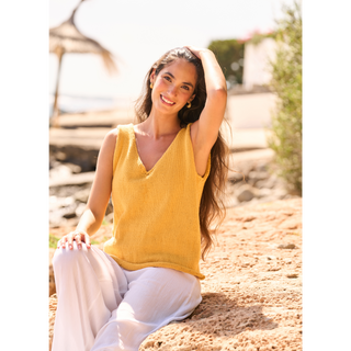 MIP109 Reverie Vest in Mode at Rowan Cotton DK or Alpaca Haze