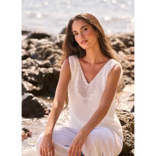 MIP109 Reverie Vest in Mode at Rowan Cotton DK or Alpaca Haze
