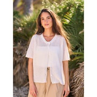 MIP110 Mirage Cardigan in Mode at Rowan Alpaca Haze