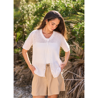 MIP110 Mirage Cardigan in Mode at Rowan Alpaca Haze