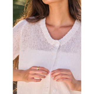 MIP110 Mirage Cardigan in Mode at Rowan Alpaca Haze
