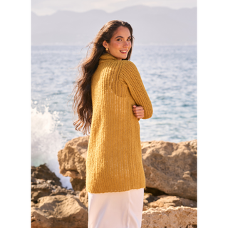 MIP112 Honeycomb Cardigan in Mode at Rowan Alpaca Cotton