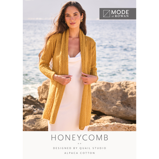 MIP112 Honeycomb Cardigan in Mode at Rowan Alpaca Cotton