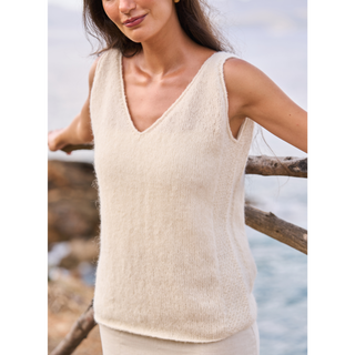 MIP113 Twilight Vest in Mode at Rowan Alpaca Cotton
