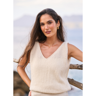 MIP113 Twilight Vest in Mode at Rowan Alpaca Cotton
