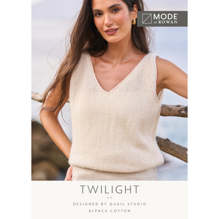 MIP113 Twilight Vest in Mode at Rowan Alpaca Cotton