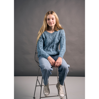 MIP116 Mini Clara Sweater in Mode at Rowan Cotton DK