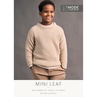 MIP118 Mini Leaf Sweater in Mode at Rowan Alpaca Wool