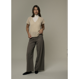 MIP132 Saffron Top in Mode at Rowan Alpaca Haze