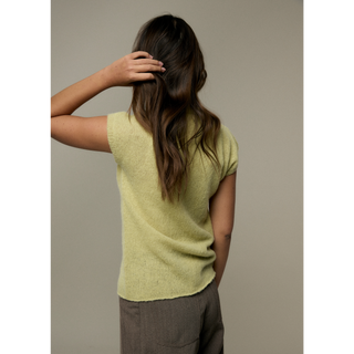 MIP132 Saffron Top in Mode at Rowan Alpaca Haze