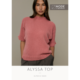 MIP133 Alyssa Top in Mode at Rowan Alpaca Haze