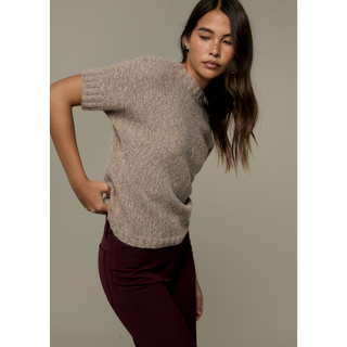 MIP133 Alyssa Top in Mode at Rowan Alpaca Haze