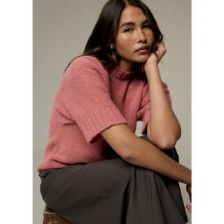 MIP133 Alyssa Top in Mode at Rowan Alpaca Haze