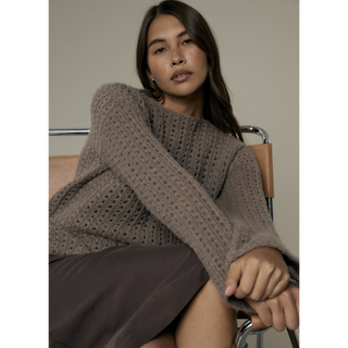 MIP135 Nori Sweater in Mode at Rowan Alpaca Haze