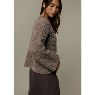 MIP135 Nori Sweater in Mode at Rowan Alpaca Haze
