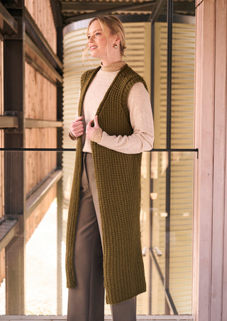 MIP19 Southwold & Salle - Sleeveless Coat & Snood in Mode at Rowan Chunky Wool