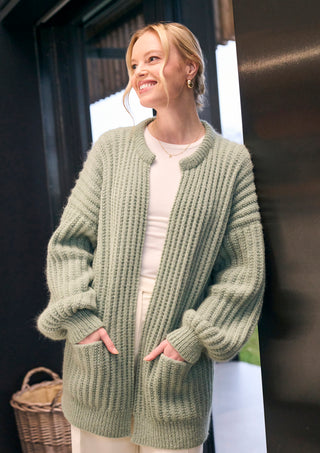 MIP29 Cromer - Cardigan in Mode at Rowan Softest Alpaca