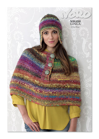 NSL010 Ladies Shawl and Hatt Ginga