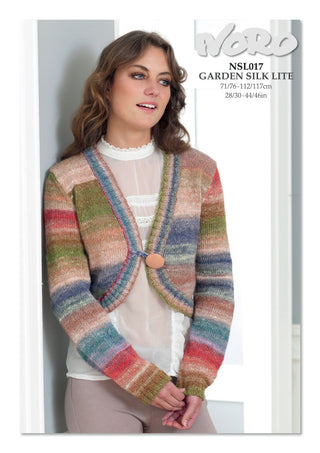 NSL017 Ladies Edge to Edge Cardigan Garden Silk Lite