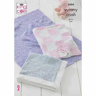 KC5604 Baby Blankets in King Cole Yummy Crush
