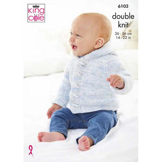 KC6103 Jackets and Hat Knitted in King Cole DK