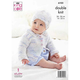 KC6103 Jackets and Hat Knitted in King Cole DK