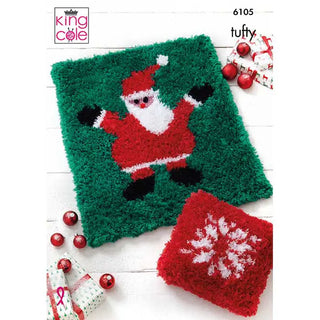 KC6105 Blankets & Cushion Cover Knitted in King Cole Tufty Super Chunky