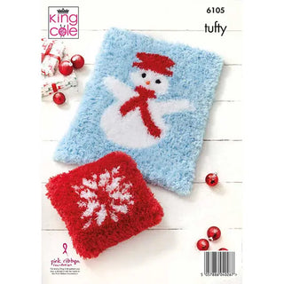 KC6105 Blankets & Cushion Cover Knitted in King Cole Tufty Super Chunky
