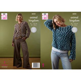 KC6552 Sweater and Cardigan knitted in Animal Kingdom