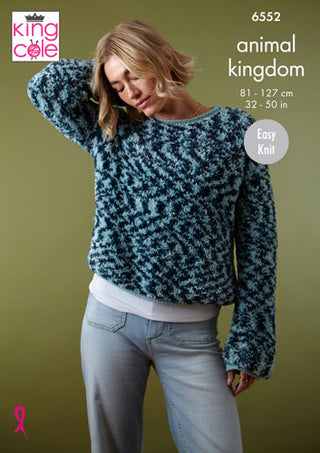 KC6552 Sweater and Cardigan knitted in Animal Kingdom