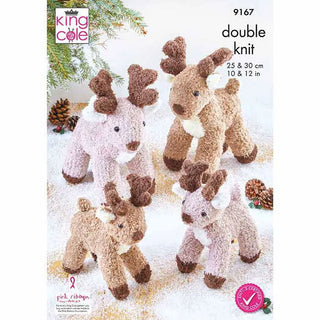 KC9167 Reindeer Knitted in King Cole Truffle
