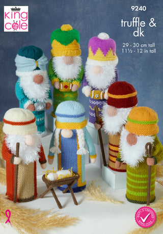 KC9240 Gonks Nativity Knitted in King Cole DK & Truffle