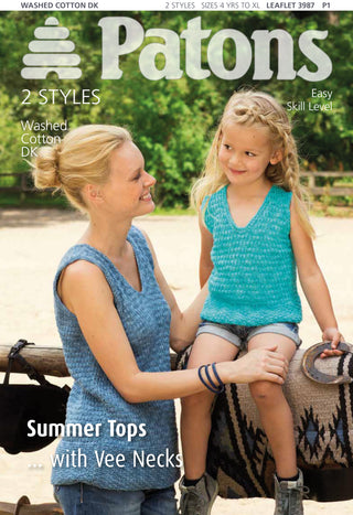 Patons 3987 Washed Cotton DK Summer Tops