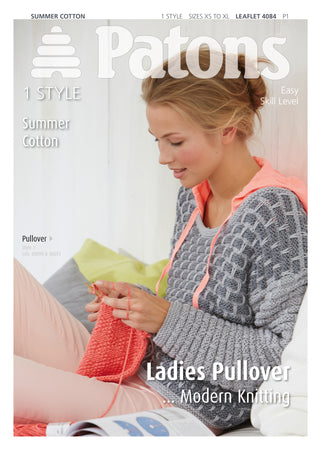 Patons 4084 Summer Cotton Ladies Pullover