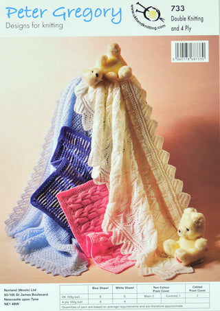 PG733 Baby Blankets DK and 4ply