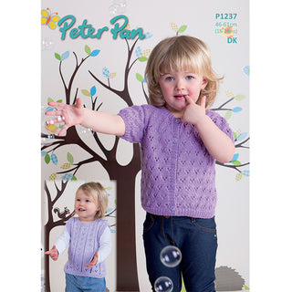 PP1237 Children's Cardigans and Tank Top 4ply