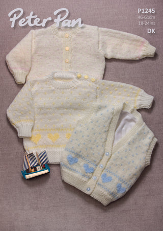 PP1245 Baby Cardigans and Jumper DK