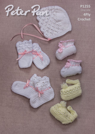PP1255 Baby Hats, Booties and Mittens 4ply